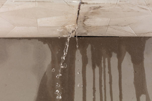 Professional Commercial Water Damage Restoration technician working in Newton Highlands, MA